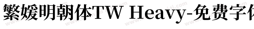 繁媛明朝体TW Heavy字体转换